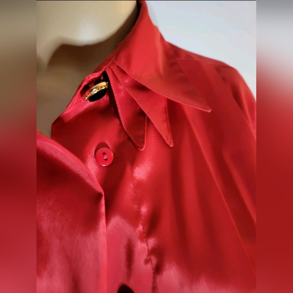 Vintage Yves St. Clair Triple Colar Shirt size 12 - Picture 2 of 5